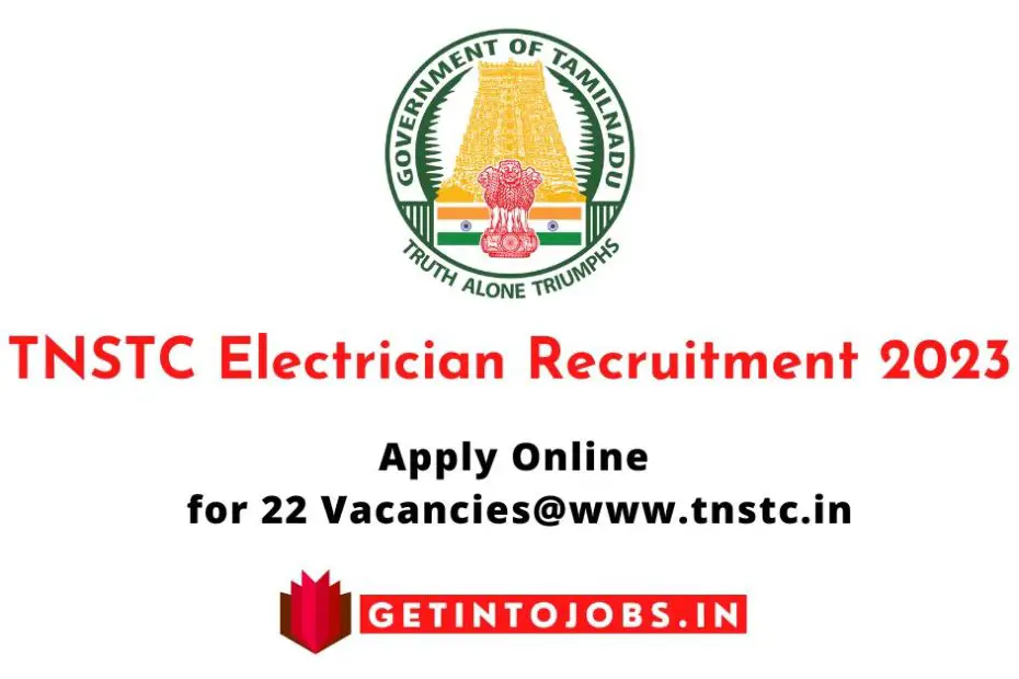 TNSTC Electrician Recruitment 2023 Apply Online for 22 Vacancies